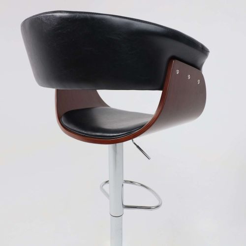 картинка Стул барный Rossi, черный, экокожа