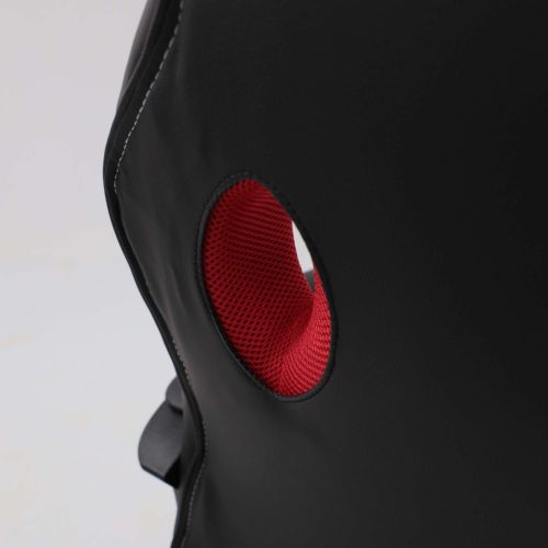 картинка Кресло поворотное Flaviy, черный/серый/красный, ткань