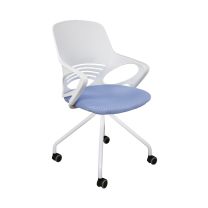 Кресло поворотное Indigo, голубой, ткань-сетка фотография