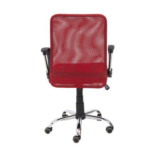 картинка Кресло поворотное Gamma, красный + черный, сетка + ткань