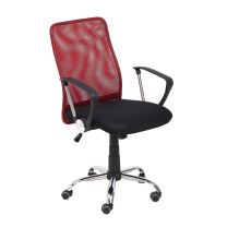 Кресло поворотное Gamma, красный + черный, сетка + ткань фотография