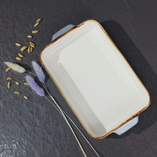 картинка Форма для запекания прямоугольная VITAL, фарфор, синий, 27*15*4,5см