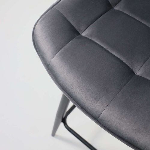 картинка Стул полубарный Linx, темно-серый, велюр