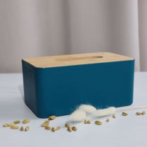 Салфетница BAIL, темно-синий+бамбук, 21*13*10см фотография