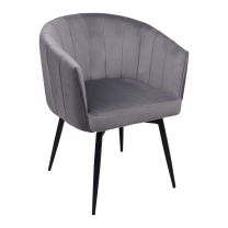 Кресло Melon, поворотное, серый, велюр фотография