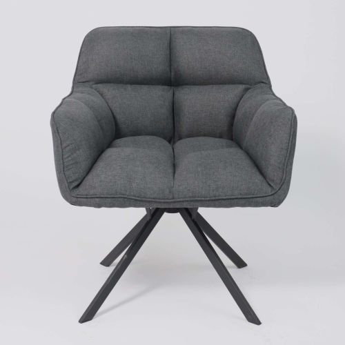 картинка Кресло Virginia, поворотное, темно-серый, ткань