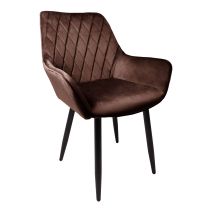 Кресло Pablo, коричневый, велюр фотография