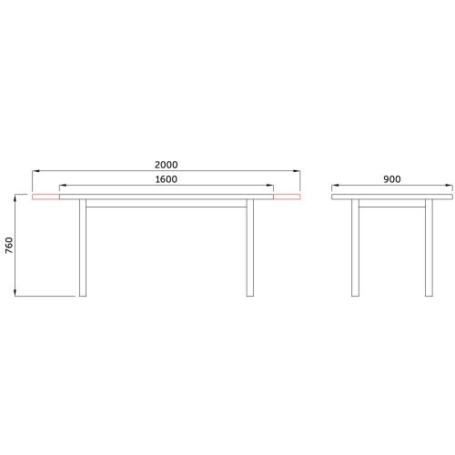 картинка Стол раздвижной Wenus, белый, шпон, длина до 200 см