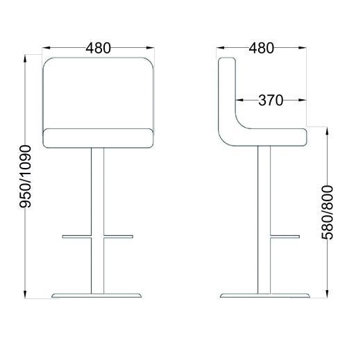 картинка Стул барный Logos, белый, экокожа