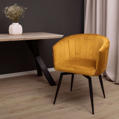 картинка Кресло Melon, поворотное, карри, велюр