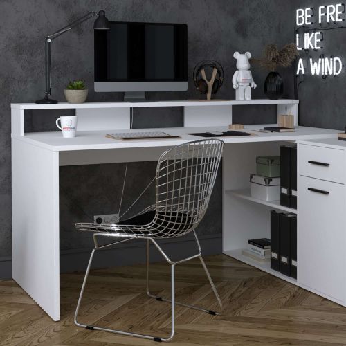 картинка Стол компьютерный Интерлиния СК-14, белый, лдсп