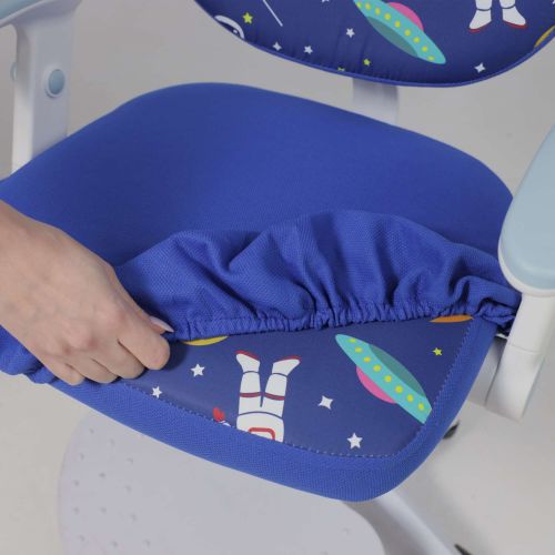 картинка Кресло поворотное Catty, синий космос, ткань