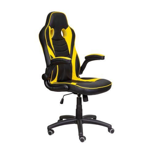картинка Кресло поворотное Jordan, желтый, экокожа