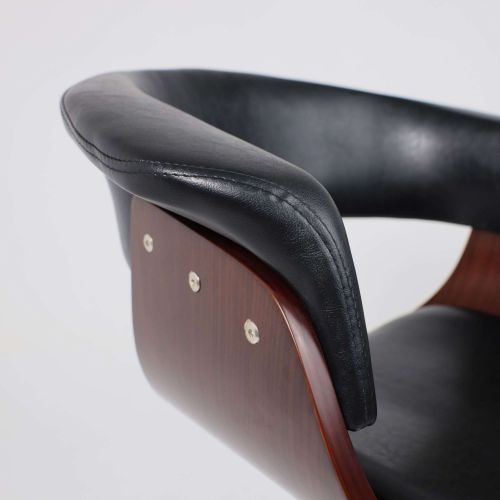 картинка Стул барный Rossi, черный, экокожа