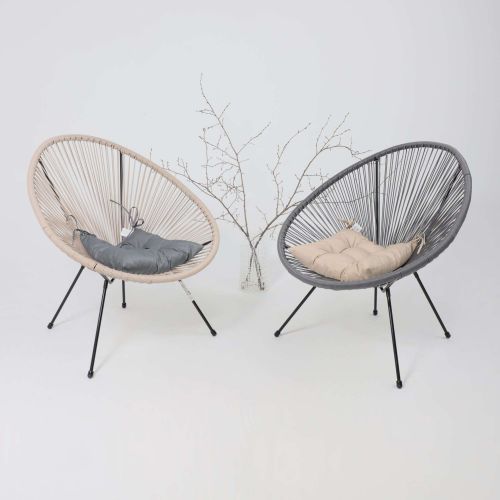 картинка Кресло садовое RIMINI, иск. ротанг, серый