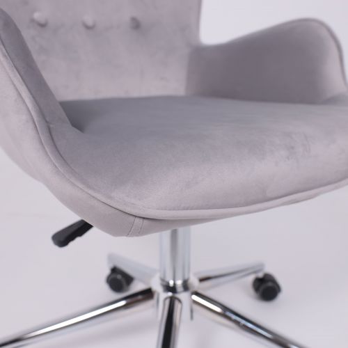картинка Кресло поворотное Bella, серый, велюр