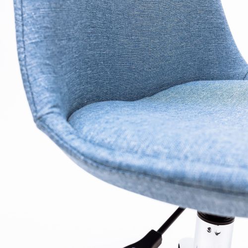 картинка Кресло поворотное Shell, голубой, ткань