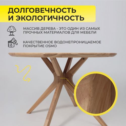 картинка Стол Оксфорд, дуб натуральный с бесцветным покрытием
