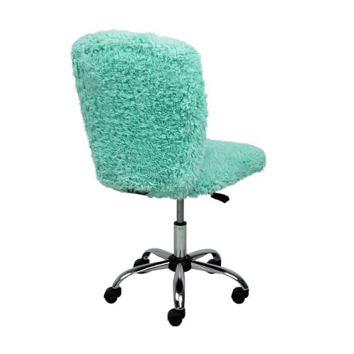 картинка Кресло поворотное Fluffy, мятный, искусственный мех