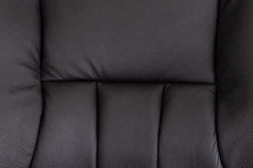 картинка Кресло поворотное King, чёрный, натуральная кожа