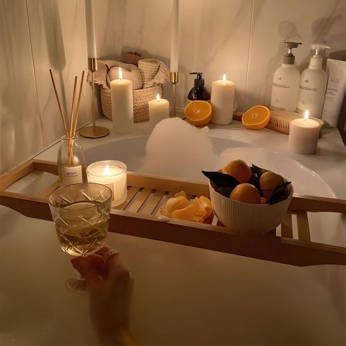 картинка Поднос для ванны LILY, бамбук
