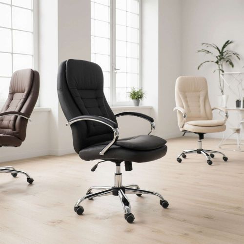 картинка Кресло поворотное Richard New, коричневый, экокожа