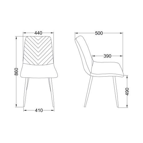 картинка Стул Violin, бежевый, велюр