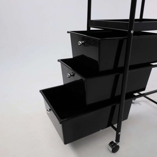 картинка Полка-тележка PLUTON, чёрный+чёрный