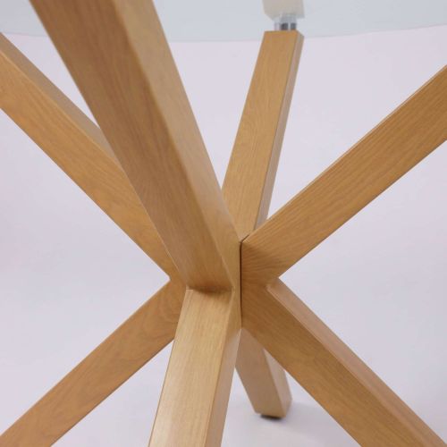 картинка Стол DOLCE NEW, d 120*75, (стекло/дуб натуральный)