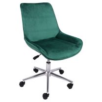 Кресло поворотное Lumier, зеленый, велюр фотография