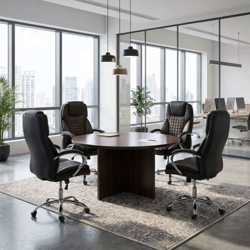 картинка Кресло поворотное Paradis, чёрный, экокожа