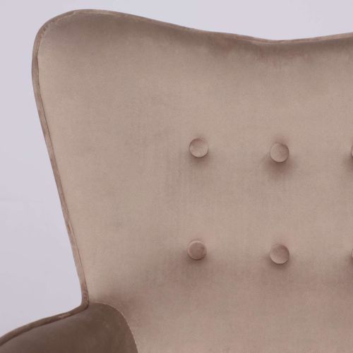 картинка Кресло поворотное Bella, бежевый, велюр