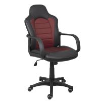 Кресло поворотное Atik, черный+красный, eco фотография