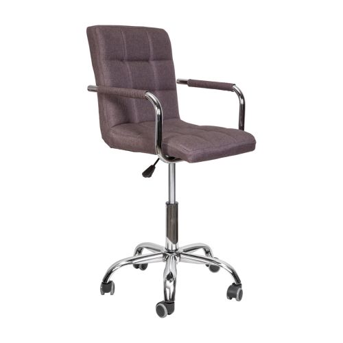 картинка Кресло поворотное Rosio 2, серый, ткань, колеса