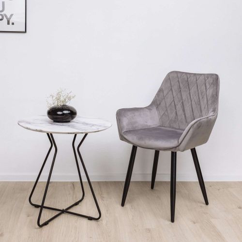 картинка Кресло Pablo, светло-серый, велюр