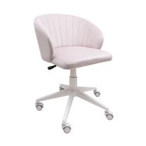 Кресло поворотное AV 308, бледно-сиреневый, бархат фотография