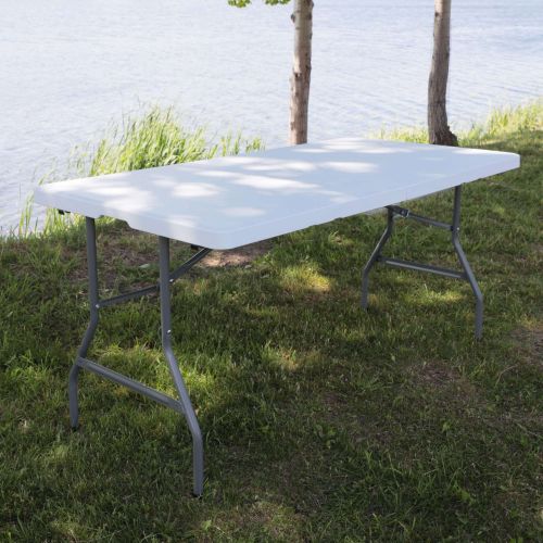 картинка Стол садовый складной, белый, hdpe-пластик, длина 180 см