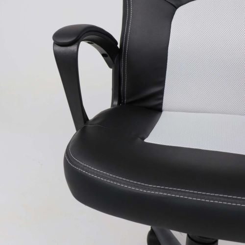 картинка Кресло поворотное Flaviy, черный/серый/белый, ткань