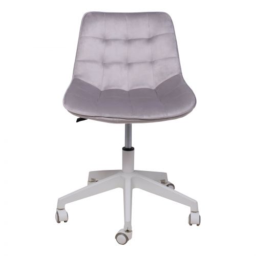 картинка Кресло рабочее, поворотное CAROLYN, велюр, серый