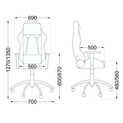 картинка Кресло поворотное Viper, красный + черный, экокожа