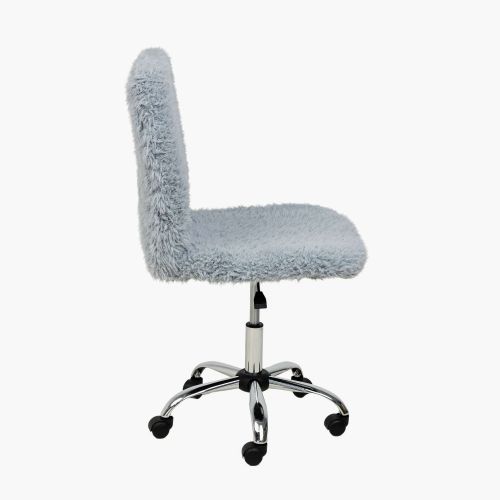 картинка Кресло поворотное Fluffy, серый, искусственный мех