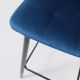 картинка Стул барный Mia, синий, велюр
