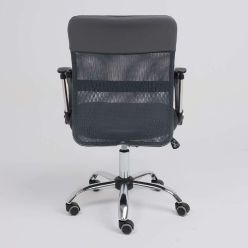картинка Кресло рабочее ARIA, LIGHT, ECO/сетка, серый+сетка-серая