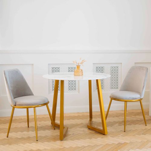 картинка Стол Goldie, мрамор, закаленное стекло