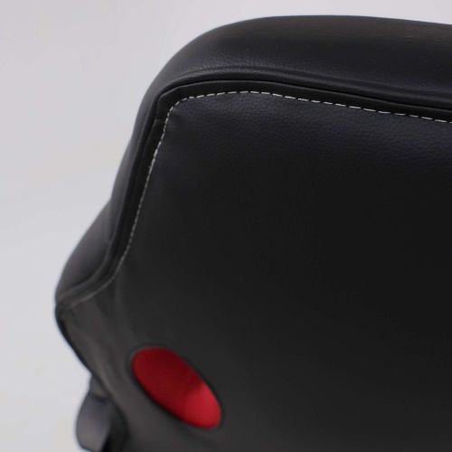 картинка Кресло поворотное Flaviy, черный/серый/красный, ткань