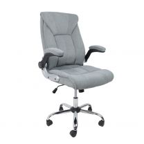 Кресло поворотное Galio, серый, велюр фотография