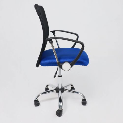картинка Кресло поворотное ARIA, LIGHT, ECO/сетка, черный+сетка-синий