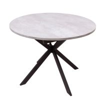 Стол раздвижной Leset Капри, 100(130)*100, цемент, цвет опоры черный фотография