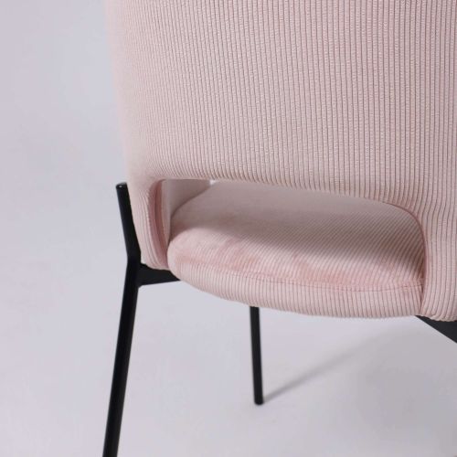 картинка Стул ELSA, розовый велюр Fjord 91/черный