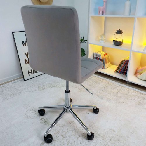 картинка Кресло поворотное Fiji, светло-серый, велюр